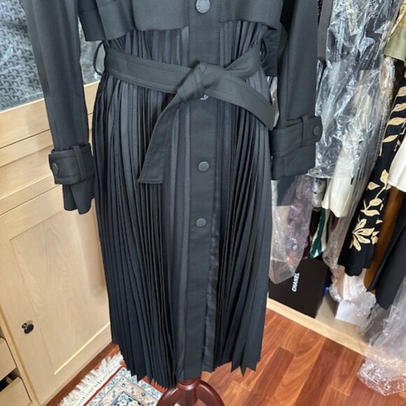 Sandro Black Size 36 Trench Coat Brand New with Tags - Picture 2 of 14